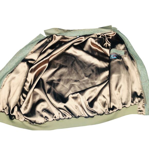 Men's Brown Brookstreet 100% Wool Bomber Jacket SZ XL - Picture 2 of 5